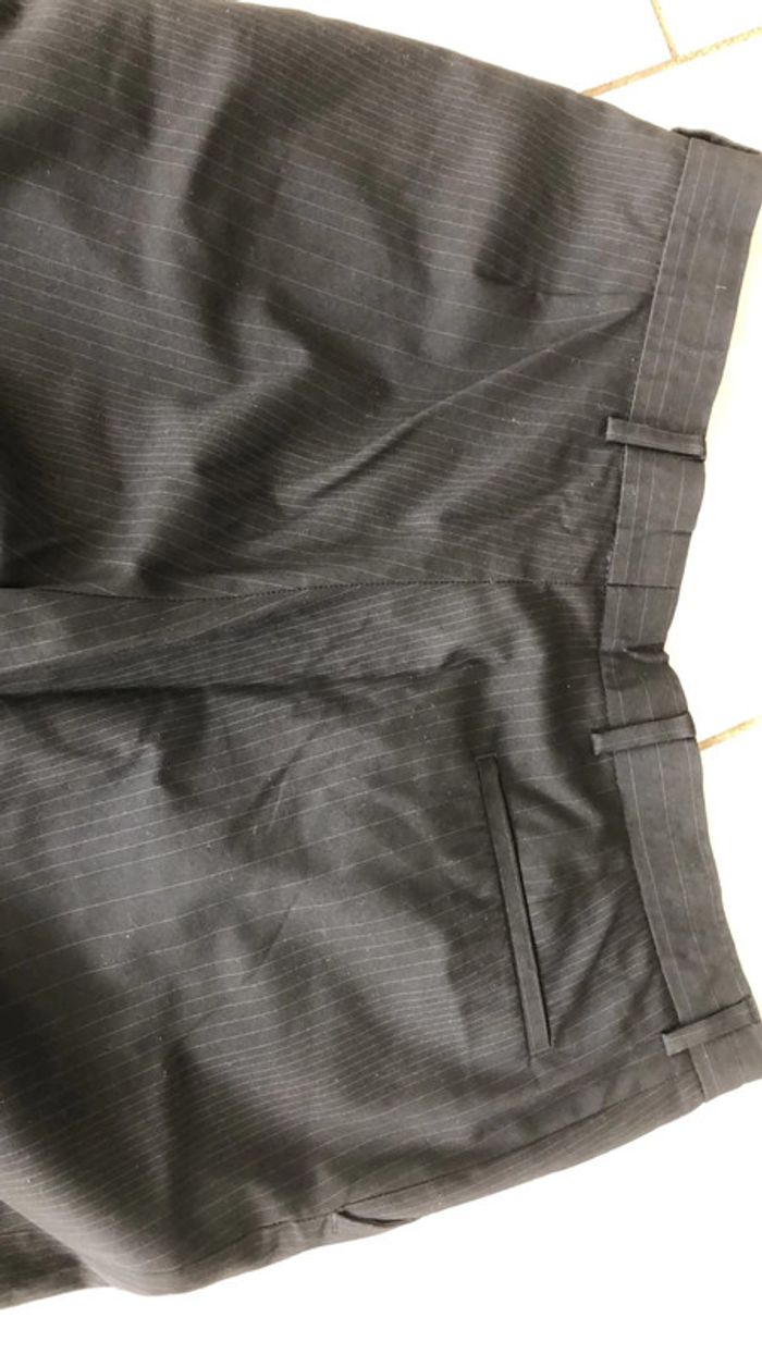 Pantalon costume Jules 46 / 36 noir rayé blanc - photo numéro 4