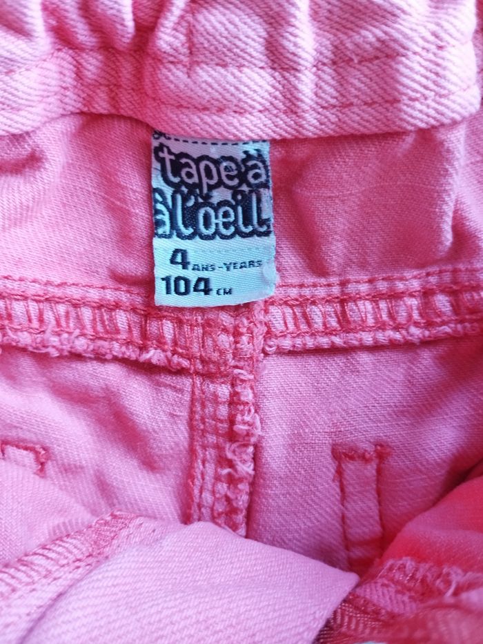 Short Couleur Corail - Tape à l'œil - Taille 4 ans - TBE - photo numéro 3