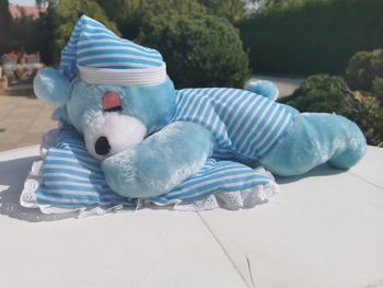 Ours endormi sur son petit coussin