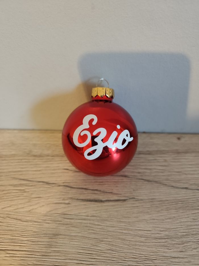 Boule de noël prénom