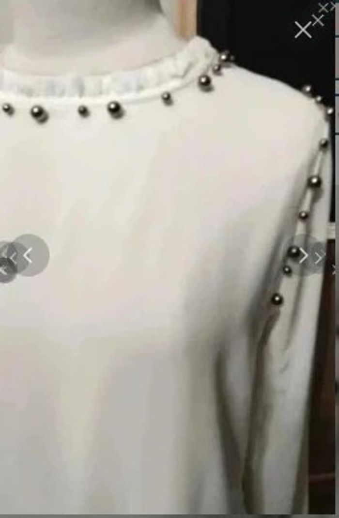 Blouse blanche neuve Moda fashion t 38 - photo numéro 2