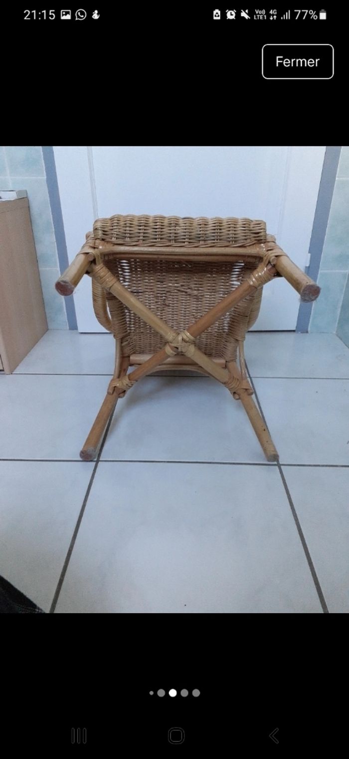 fauteuil Crapaud Enfant Rotin - photo numéro 5