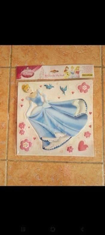 Décoration murale 3D phosphorescent Cendrillon princesse