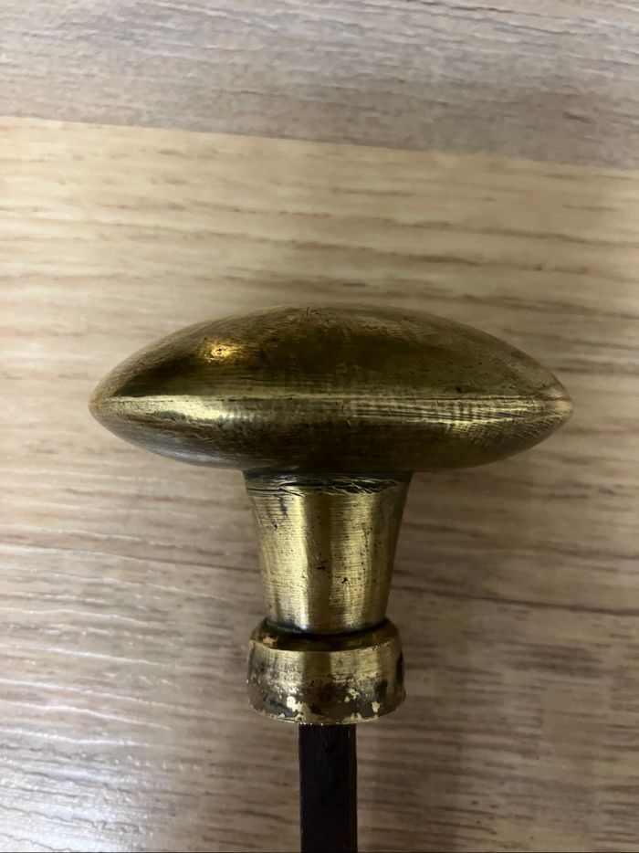 Ancienne poignée de porte dorée - photo numéro 3