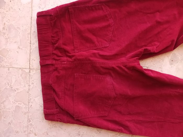 pantalon velour 12 ans bordeaux monoprix neuf reglable à la taille hiver - - photo numéro 4