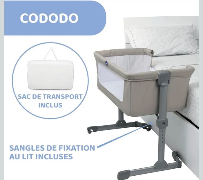 Lit bébé Cododo Next to Me de Chicco - Comme neuf - photo numéro 3