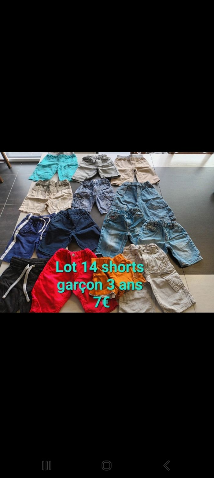 Lot 14 shorts garçon 3ans
