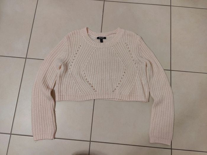 Pull rose pâle crop top