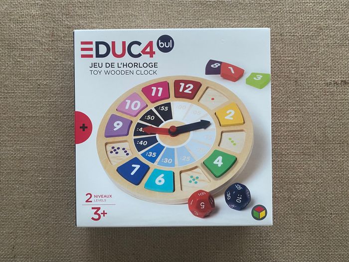 Jeu de l'horloge en bois Educabul Oxybul