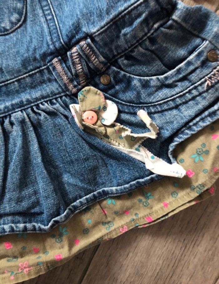 Salopette robe en jean 6 mois - photo numéro 5