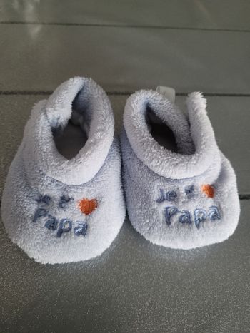 Petits chaussons nouveau né je t aime papa