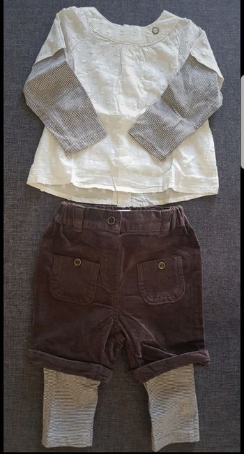 Ensemble 3 pièces fille 12 mois