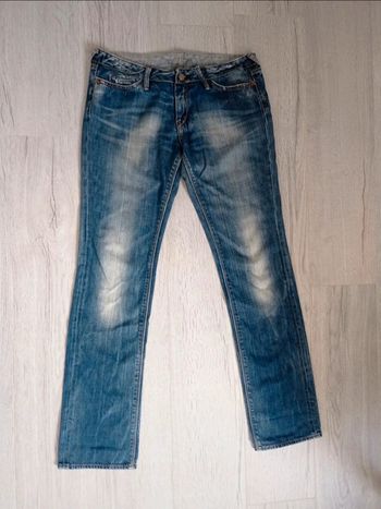 Jean foncé style délavé / femme /marque le temps des cerises / taille 32