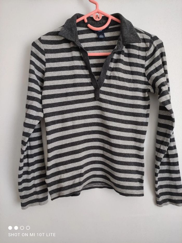 Pull rayé gris Gap