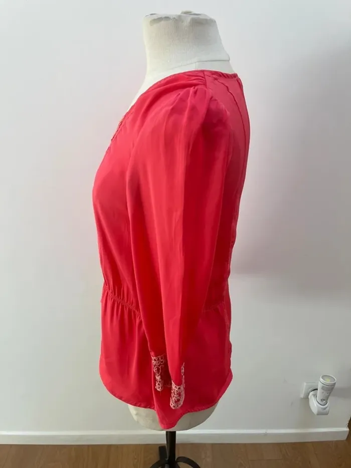 Superbe Blouse Kilibbi satin et dentelle 🌸 M 38 - photo numéro 5