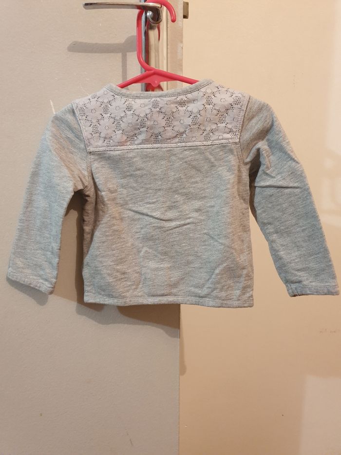Gilet fille jersey et broderie - photo numéro 2