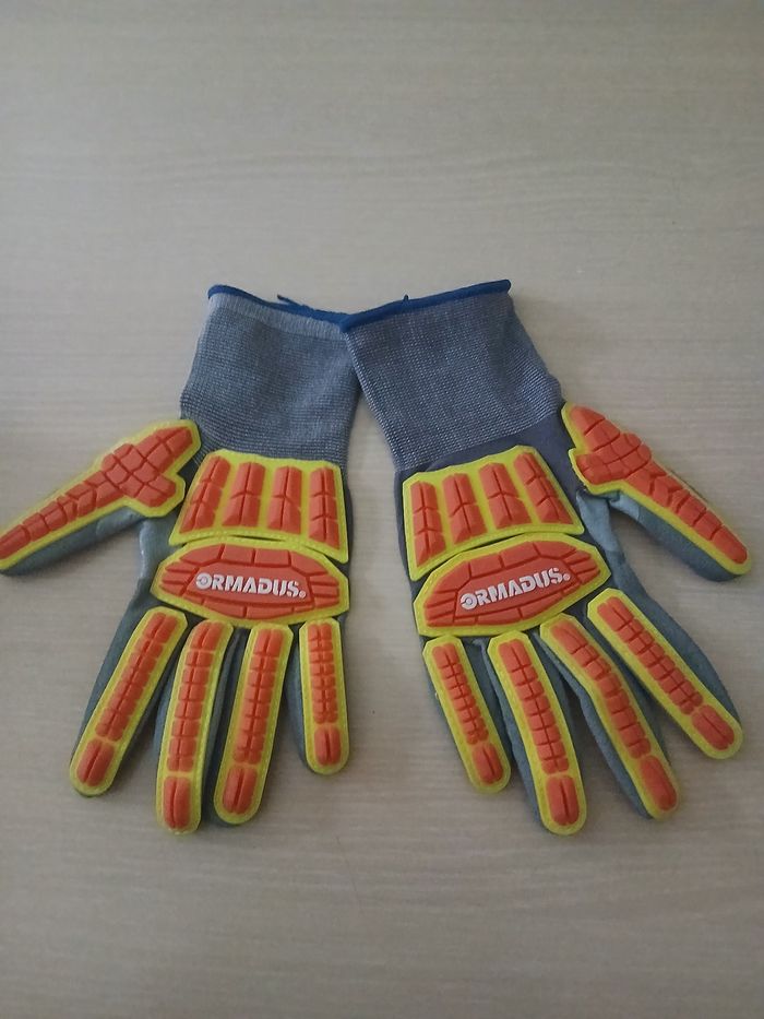 Gant de securite travail lourd nylon sableux micro - photo numéro 5