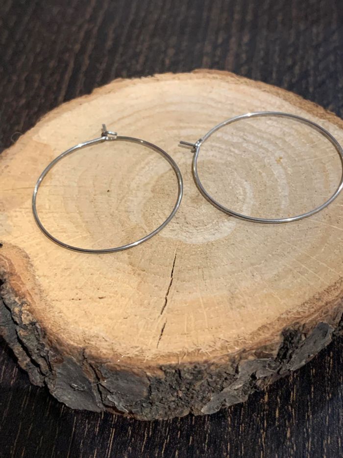 Boucles d'oreilles créole acier