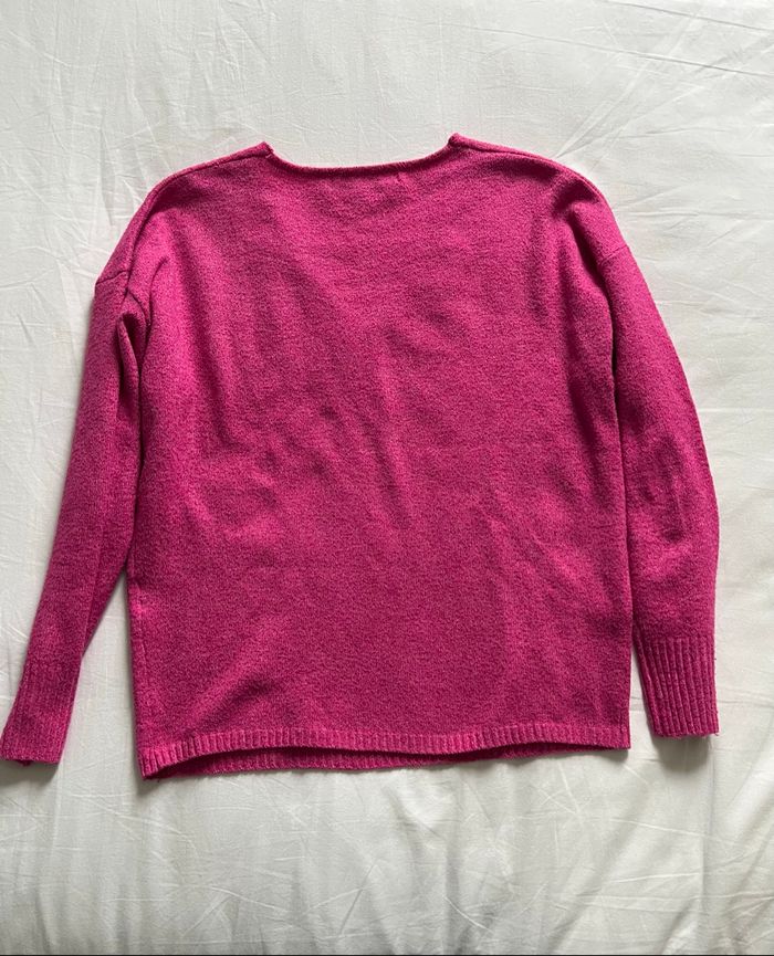 Pull col V rose - photo numéro 4