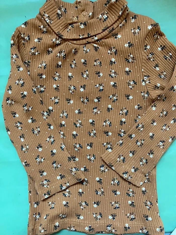 Ensemble legging et haut col roulé en coton côtelé 9 mois 71cm) - photo numéro 2