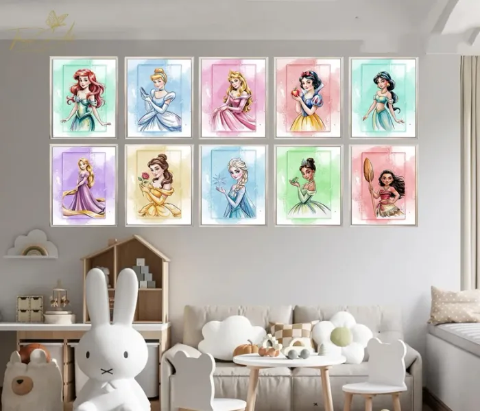Affiches “Princesses Disney” pour chambre enfant - photo numéro 3