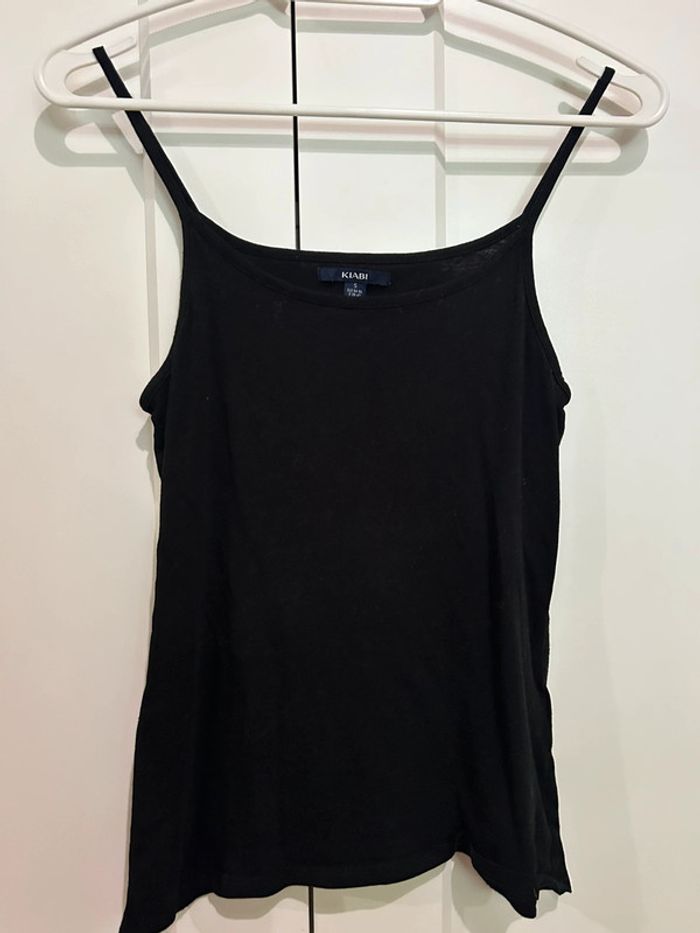 693 – débardeur basic noir à bretelles Kiabi en taille S