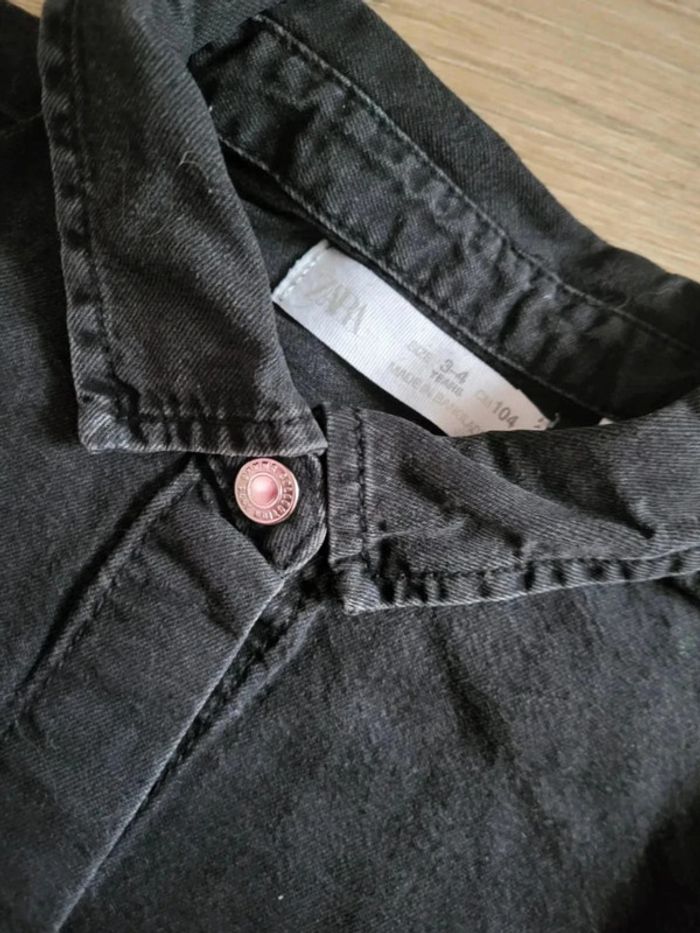 Robe chemise jean noire - photo numéro 2