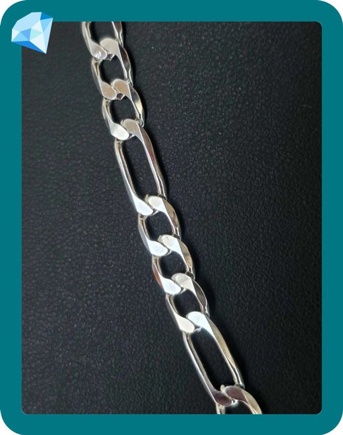 Collier maille figaro 6mm 45cm - photo numéro 3