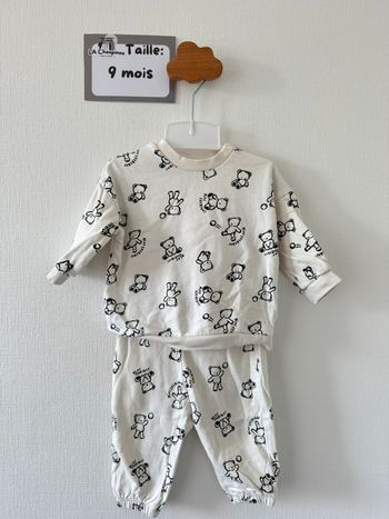 Ensemble ourson - taille 9 mois 74 cm🌼