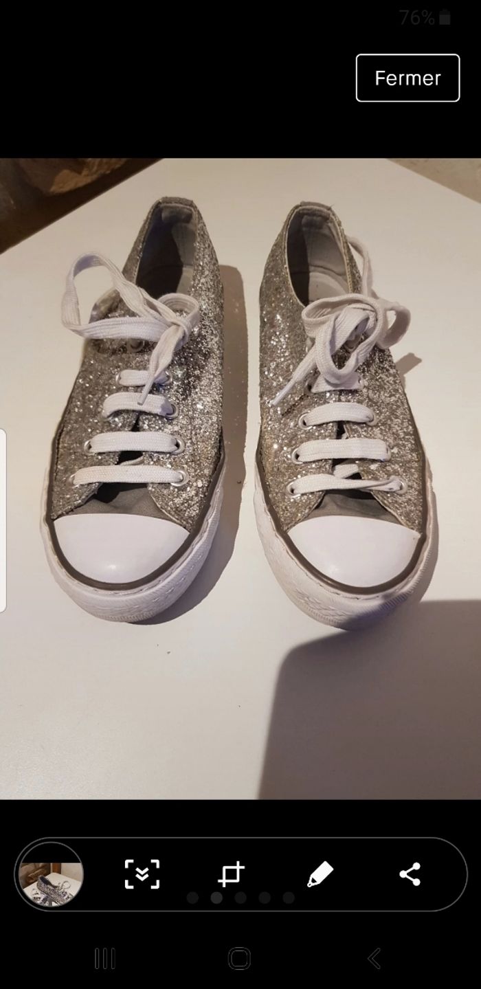 Baskets à paillettes taille 35 - photo numéro 2