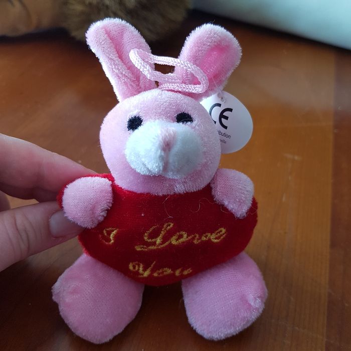 Peluche lapin I love you