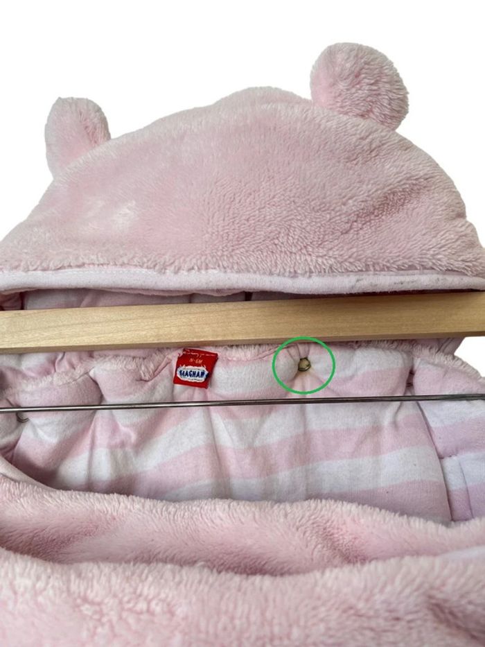 Nid d’ange en polaire douce rose pâle - 0-6 mois - photo numéro 4