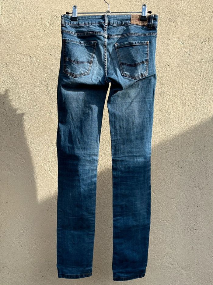 Jean skinny taille basse bleu nuancé - photo numéro 7