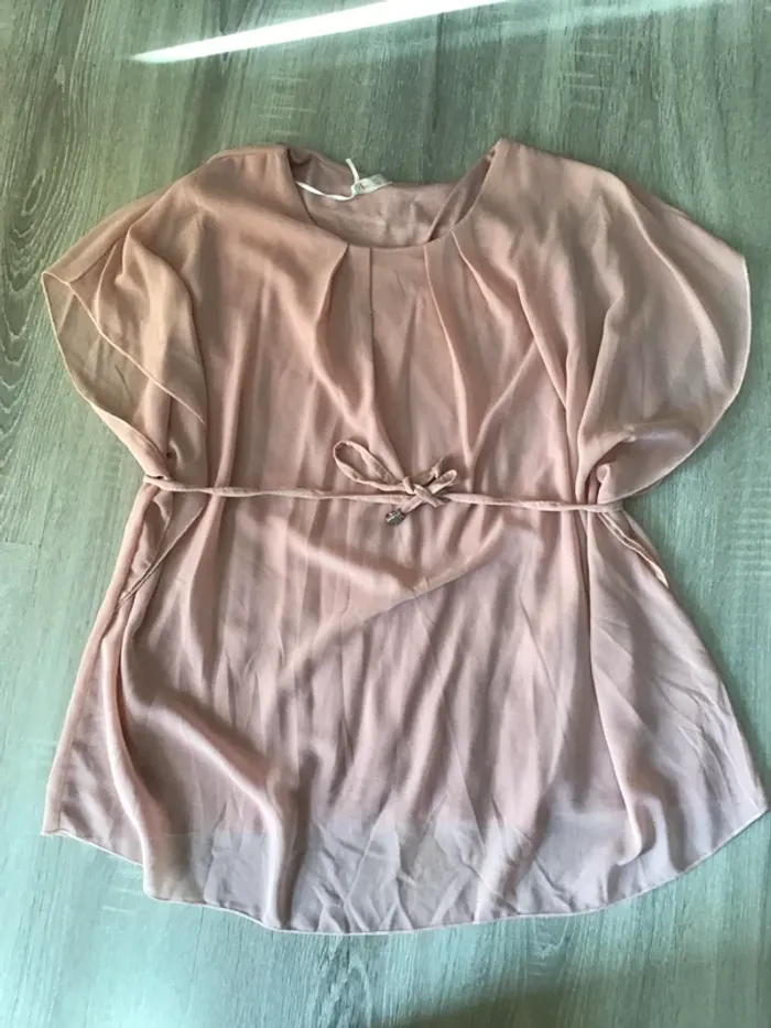 T-shirt tunique rose