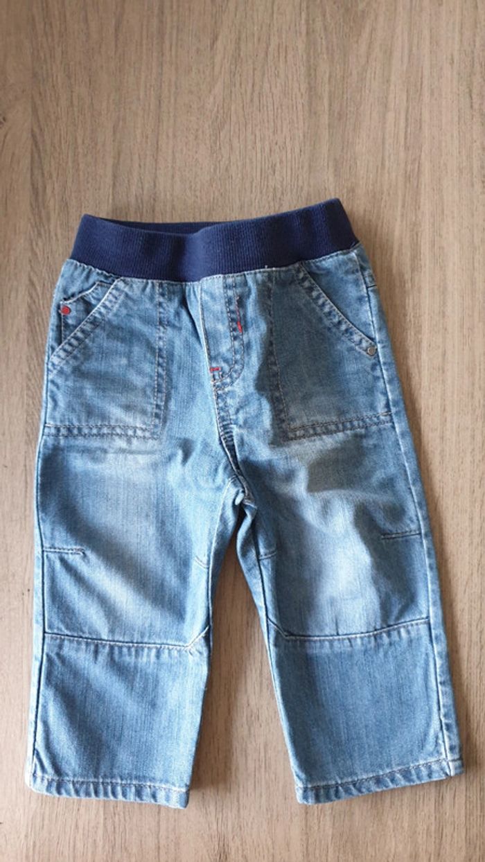 Jeans bébé garçon, taille élastique, taille 12 mois, Obaïbi - photo numéro 2