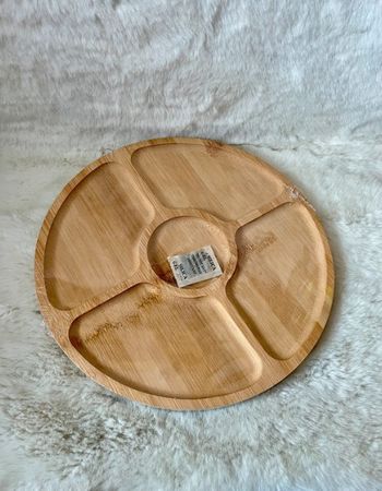 Plateau apéritif en bois de bambou 25 cm