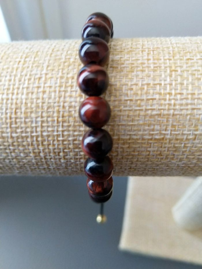 Bracelet perles de lave - photo numéro 4