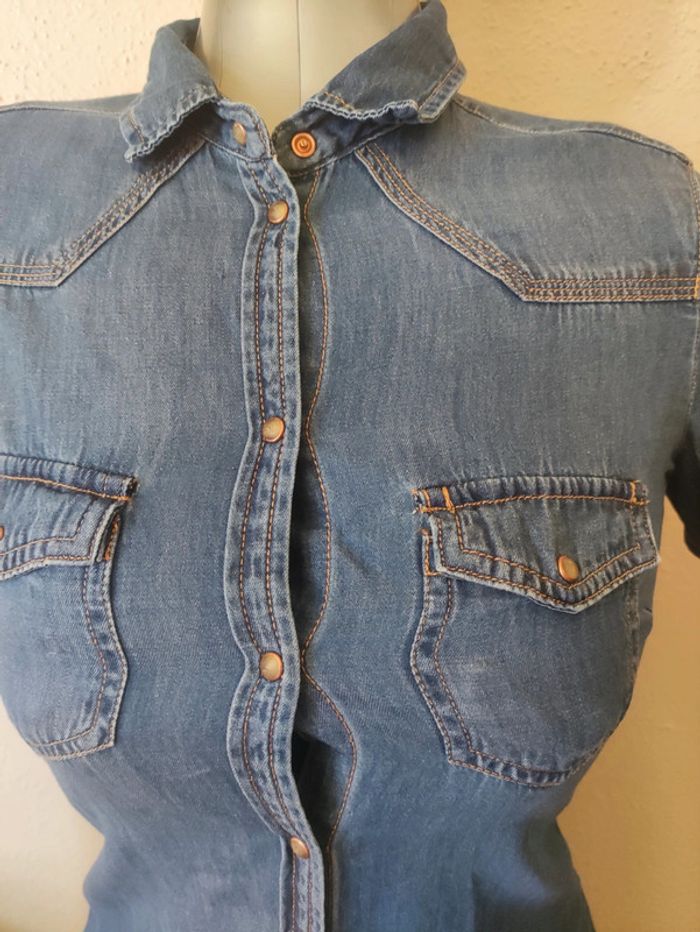 Chemise en jean taille 34 - photo numéro 8