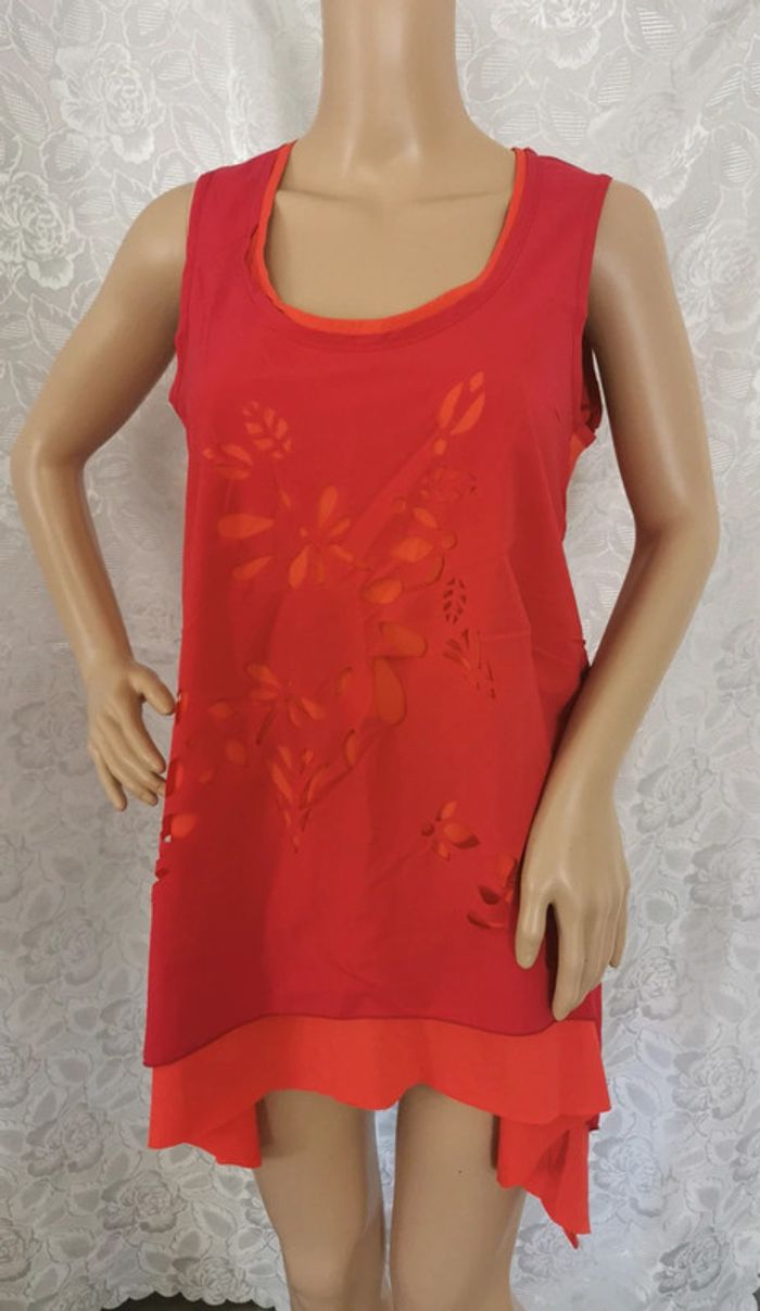 🌺Robe rose-orange. Taille 38. La Mode Est À Vous