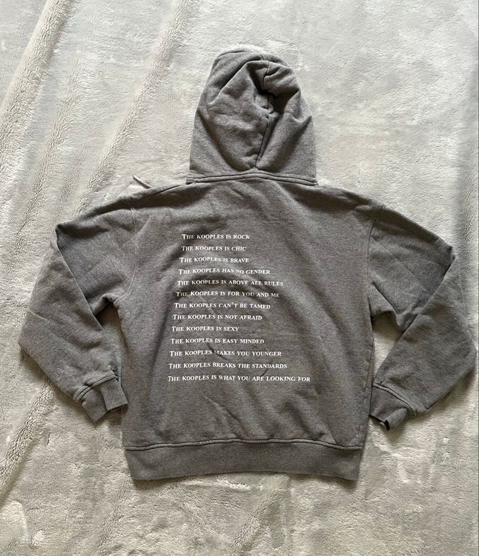 Sweat à Capuche The Kooples T.S Femme Unisexe Collection What Is Gris - photo numéro 4