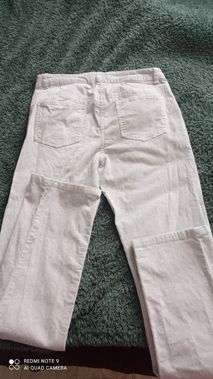 Pantalon velours gris clair La Redoute taille 38 tbe - photo numéro 4