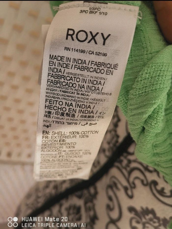 💕Joli Débardeur crop top court ROXY vert citron à smocks - Taille L/ 40 💕 - photo numéro 10