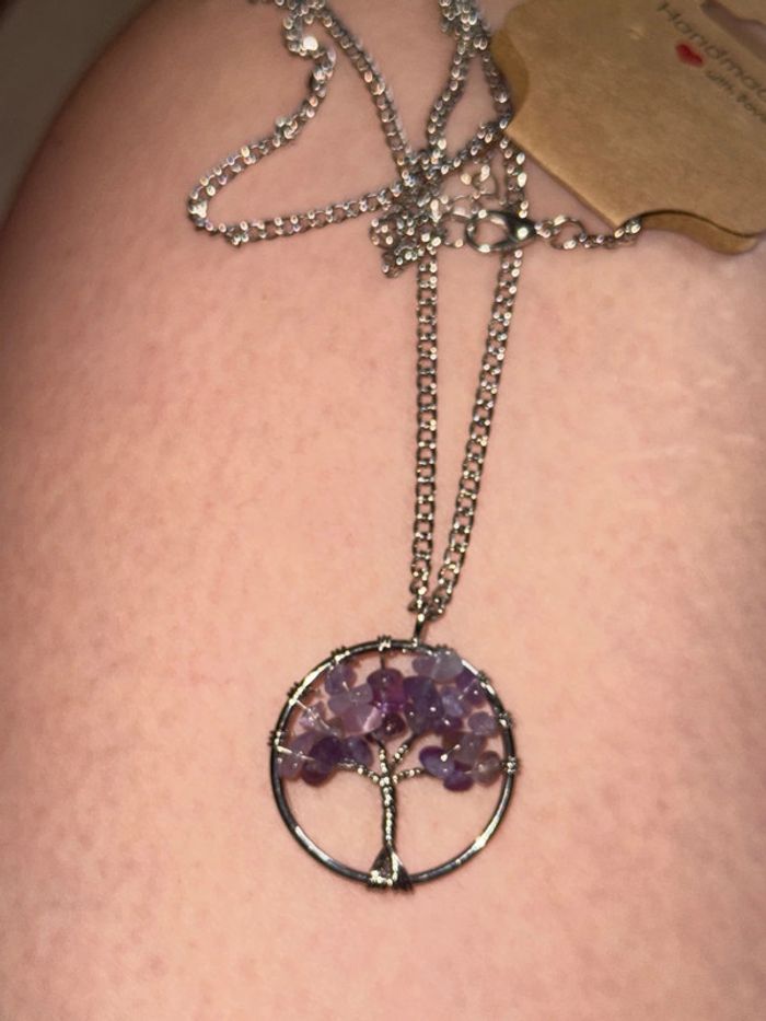 Arbre de vie pendentif améthyste