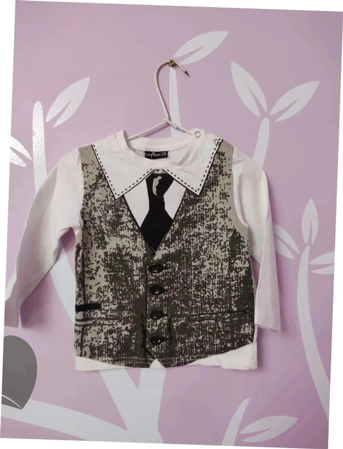 T-shirt manches longues 12 mois, influx