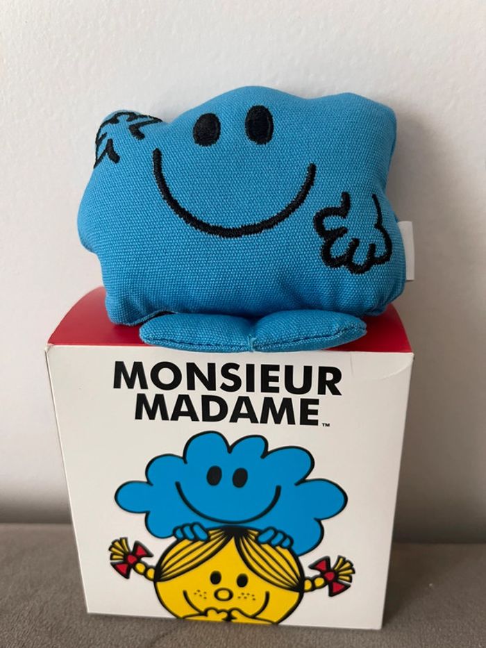 Mini peluche Monsieur Heureux en coton en forme de nuage (Monsieur Madame)