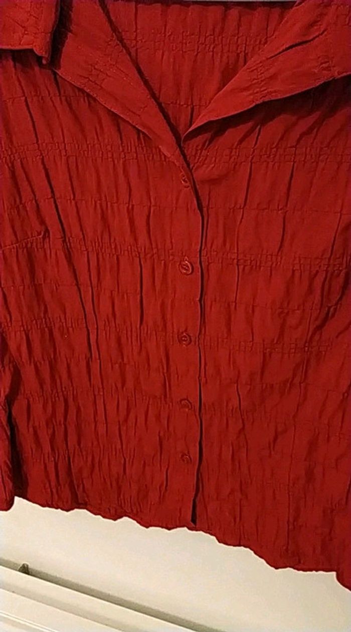 Chemisier rouge Jacqueline Riu taille 2 - photo numéro 3