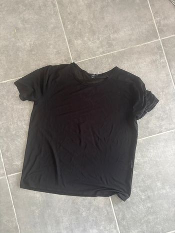 T-shirt transparent, noir