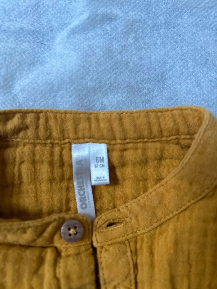 Chemise moutarde 6 mois orchestra - photo numéro 2