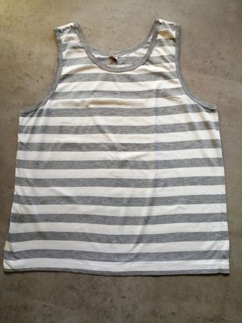 Débardeur rayé gris et blanc 3 Suisses