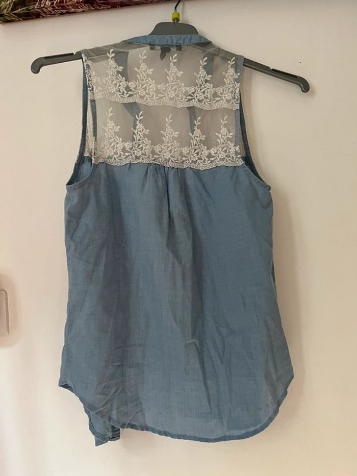 Chemise sans manches dentelle Jennyfer taille 32 - photo numéro 3